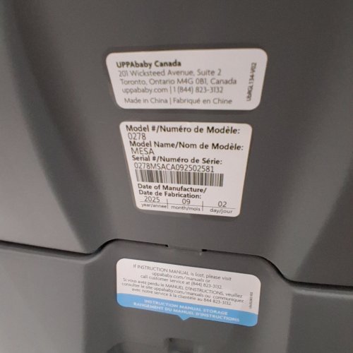 UPPABABY MESA CAR SEAT BASE - FOR MESA AND MESA V2, MESA V3 INFANT CAR SEATS - BLACK (MODEL: 0278) image 2