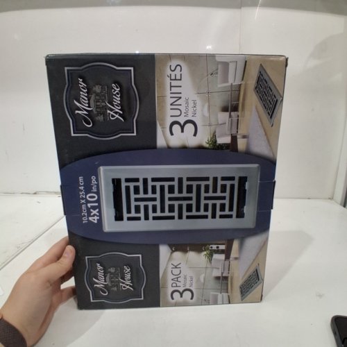 3PK MANOR HOUSE MOSAIC VENT COVER - 4" X 10" - NICKEL (MODEL: MH2002) image 3