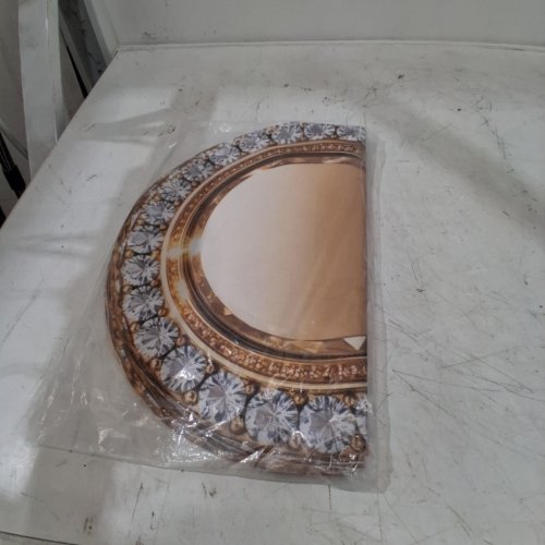 200PK ROUND NON-SLIP TABLE PLACEMATS - 15" - GOLD PLATE W/ DIAMONDS PATTERN image 2