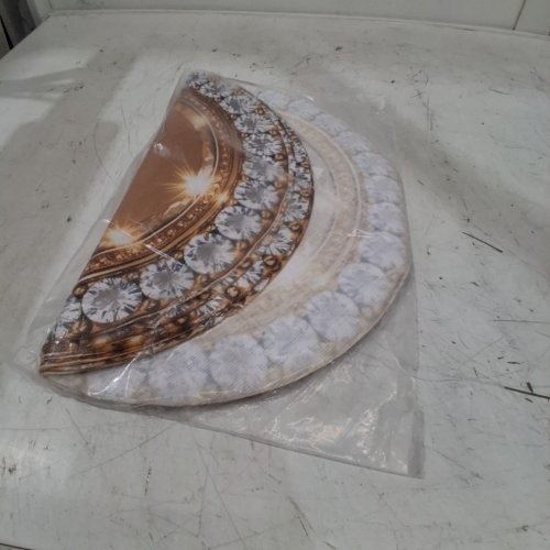 200PK ROUND NON-SLIP TABLE PLACEMATS - 15" - GOLD PLATE W/ DIAMONDS PATTERN image 3