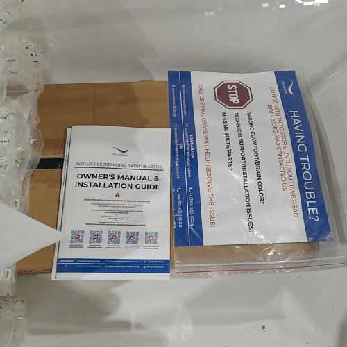 STREAMLINE FREESTANDING OVAL ACRYLIC BATHTUB AND TRAY - 65.5" X 23" - WHITE image 7