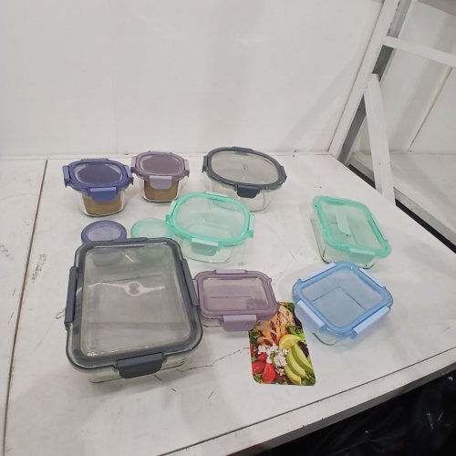 20PC ELLO COLOR LOCK MIXED MEAL PREP GLASS FOOD STORAGE CONTAINERS - ASSORTED COLORS (MODEL: 1969922) image 2