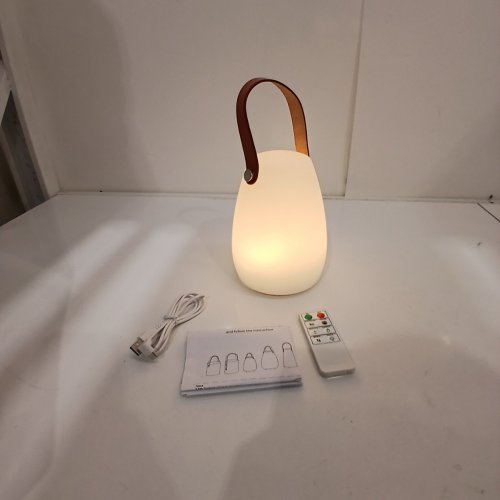 UUFFOO RECHARGEABLE WATERPROOF MULTIPURPOSE LED TABLE LAMP WITH REMOTE - WHITE / BROWN image 2