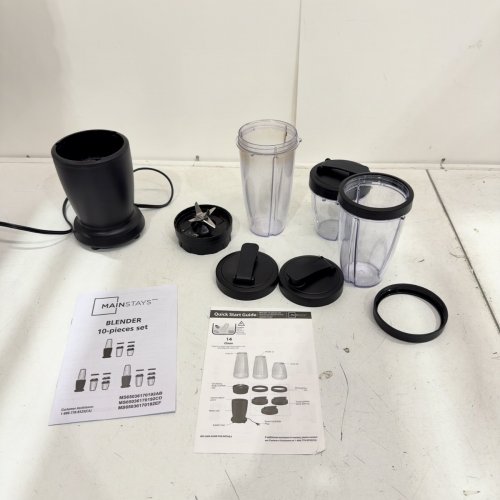 10PC MAINSTAYS BLENDER SET - 120 V, 300W - BLACK (MODEL: MS65036170192AB) image 3