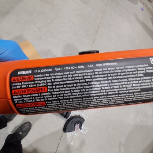 BLACK + DECKER 3-IN-1 COMPACT ELECTRIC MOWER STRING TRIMMER - 12" PATH - 6.5AMP - ORANGE/BLACK (MODEL: BESTA512CM) image 3