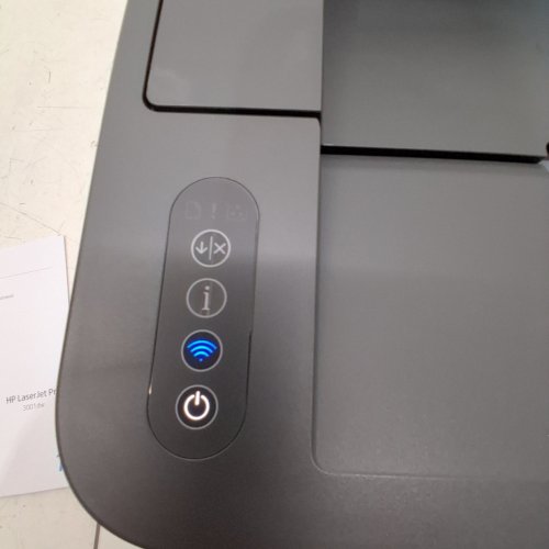 HP LASERJET PRO WIRELESS WI-FI BLACK & WHITE PRINTER - WHITE (MODEL: 3001DW) image 2