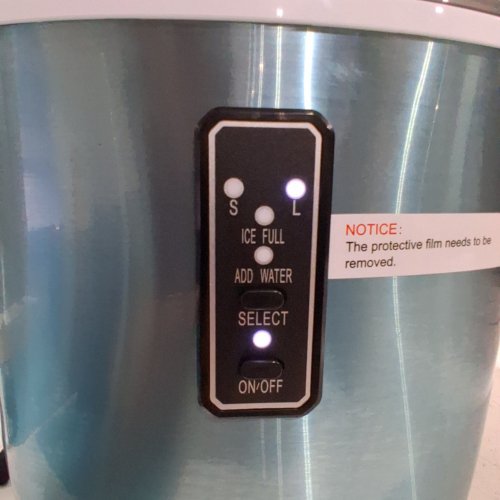 EUHOMY COUNTERTOP ICE MAKER MACHINE WITH HANDLE, BASKET AND SCOOP - MAKES 26LB PER DAY - SILVER (MODEL: IM-01X/IM008-B IN008-BSI-CAEH) image 2