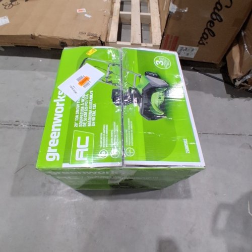 GREENWORKS CORDED ELECTRIC SNOW BLOWER THROWER WITH 180° ADJUSTABLE CHUTE - 13AMP - 20” PATH - GREEN (MODEL: GWSN20130) image 6