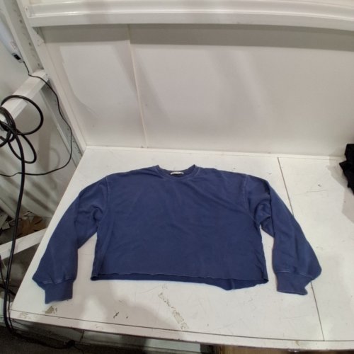 WOMEN'S DOUBLE ZERO CROPPED PULL OVER SWEATER - LARGE - NAVY BLUE (STYLE : DZ26C968) image 2