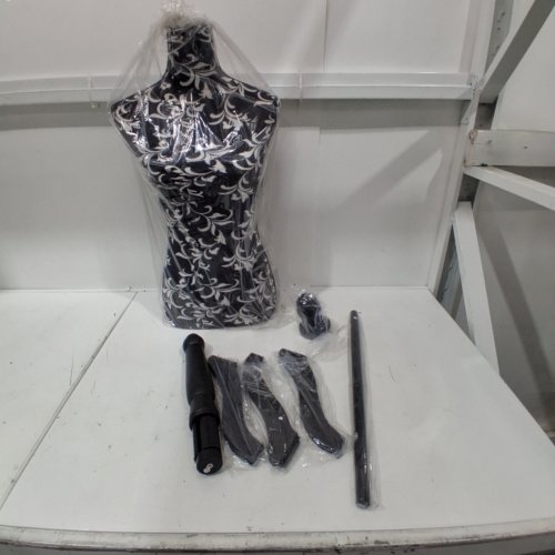 HOMBOUR DRESS FORM MANNEQUIN - 52" - 67" - BLACK / WHITE image 2
