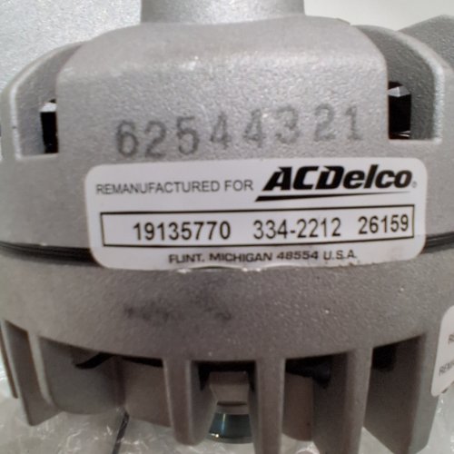 ACDELCO REMANUFACTURED GENERATOR FOR 1970-1987 CHRYSLER PLYMOUTH VOLARE (MODEL: 19135770) image 2