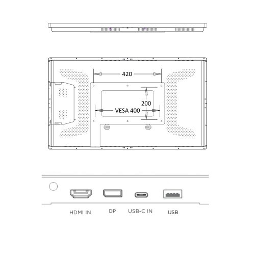 LENOVO INSTORE SCREEN INFLEX430 TOUCHSCREEN MONITOR - 43", 4K UHD, 60HZ - BLACK - (MODEL: 40EMTD9042) image 5