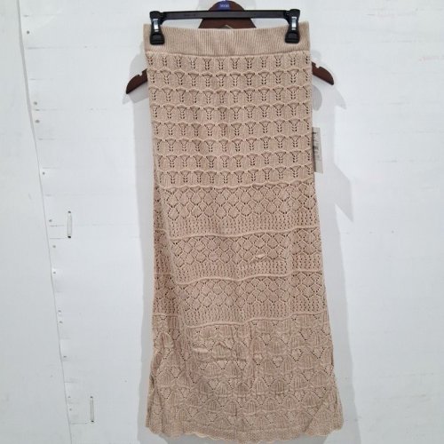WOMEN'S GEORGE CROCHET MAXI SKIRT - SMALL - WARM SAND image 2