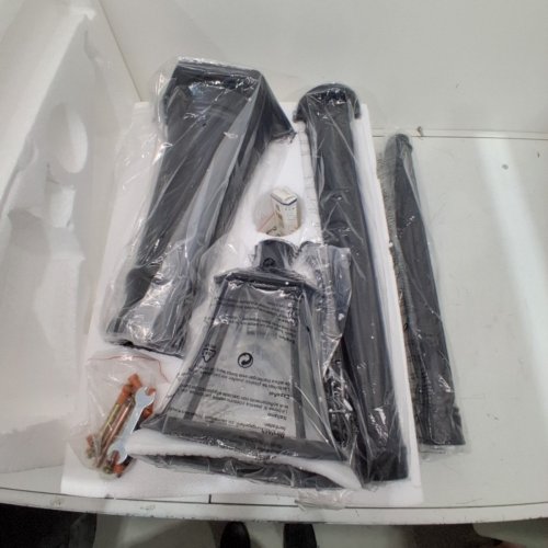 OUTDOOR LAMP POST LIGHTS WITH OUTLET - 85" - BLACK - (H076) image 2