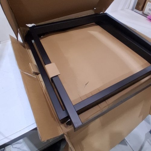 2PK GOYAPPIN SQUARE STEEL TABLE LEGS - 28" X 27" X 3" - BLACK image 2