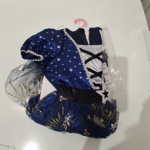 2PC GIRLS PALAMON MIDNIGHT WITCH COSTUME - SMALL (4-6) - BLUE/SILVER/GOLD (STYLE: 40971) image 3