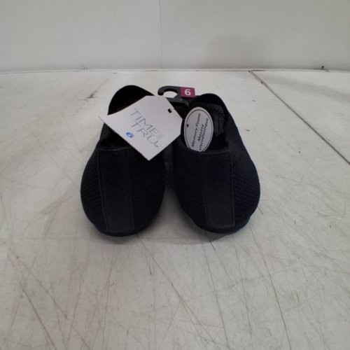 WOMEN'S TIME AND TRU BREATHABLE MEMORY FOAM CASUAL SLIP-ON FLAT SHOES - SIZE 6 - BLACK (STYLE: 22BAMBAM24) image 3