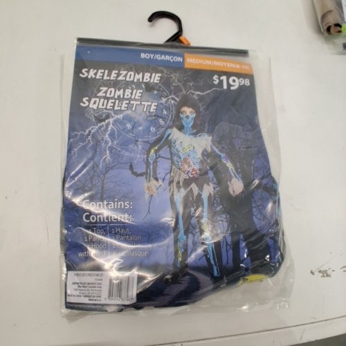 3PC BOYS PARTYHOLIC SKELEZOMBIE COSTUME - MEDIUM (8-10) - BLACK/BLUE (STYLE: 13164) image 2