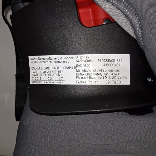 BRITAX ONE4LIFE CLICKTIGHT ALL‑IN‑ONE CONVERTIBLE CAR SEAT WITH REAR‑FACING HIGH‑BACK BOOSTER, CLICKTIGHT INSTALLATION SAFECELL STEEL FRAME 15‑POSITION HARNESS MACHINE‑WASHABLE COVER - GREY (MODEL: E1C923N) image 2