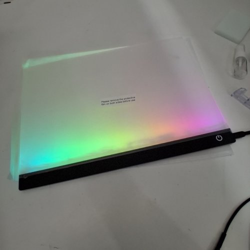 VAMOTTO 16" LED NOTE BOARD WITH 7 COLORS - GLOW DRAWING BOARD FOR KIDS & ADULTS - DESKTOP OR WALL image 2