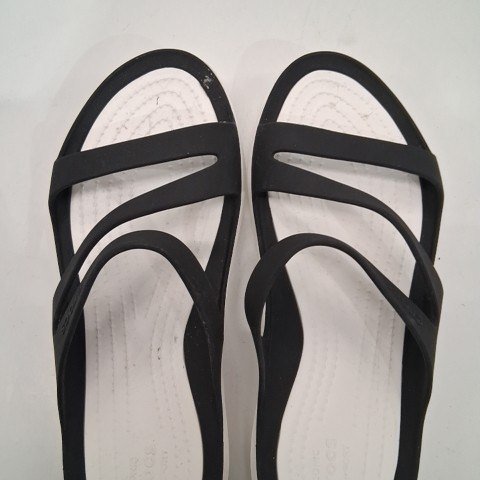 WOMEN'S CROCS SWIFTWATER SANDALS - SIZE 6 - BLACK image 2