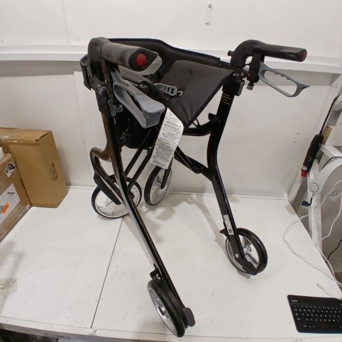 DRIVE MEDICAL NITRO SPRINT FOLDING ROLLATOR WALKER WITH SEATING - BLACK (MODEL: 102662BK-T) image 2