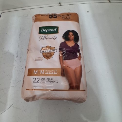 22PK DEPENDS SILHOUETTE 4-IN-1 SKIN GUARD MAXIMUM ABSOPTION - MEDIUM - PINK (MODEL: 514503) image 2