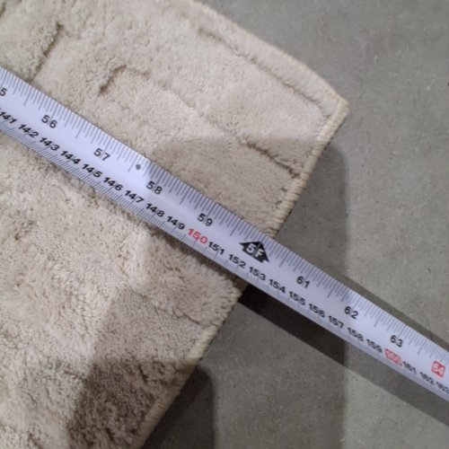 TEXTURED GEOMETRIC RUG - 5FT X 7FT - IVORY image 4