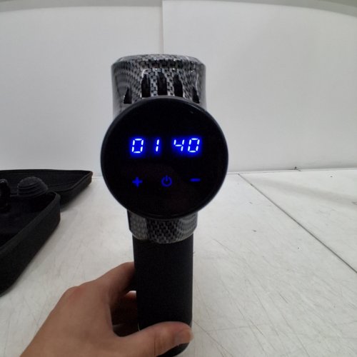 PERCUSSION MUSCLE MASSAGE GUN - 30-SPEED - BLACK image 2