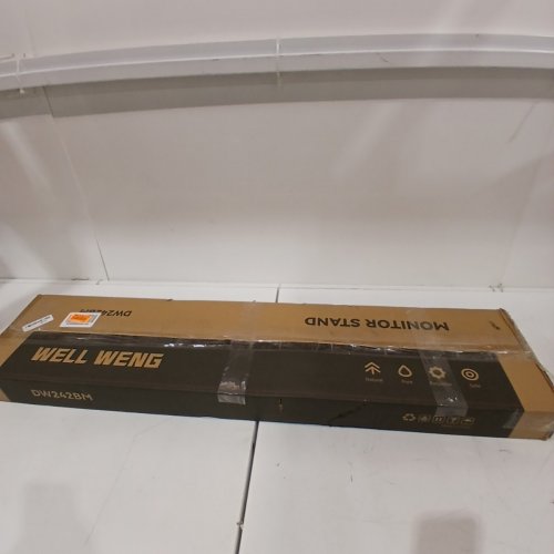 WELL WENG DUAL MONITOR STAND RISER WITH LARGE DRAWER KEYBOARD STORAGE - 42" - NATURAL (MODEL: DW242) image 5