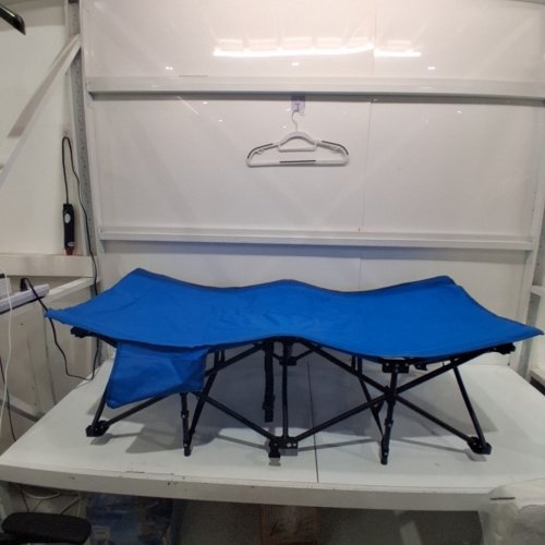 KIDS REDCAMP FOLDING CAMPING COT - 53" X 26" - 220LBS MAX - BLUE AND BLACK (MODEL: 18132) image 3