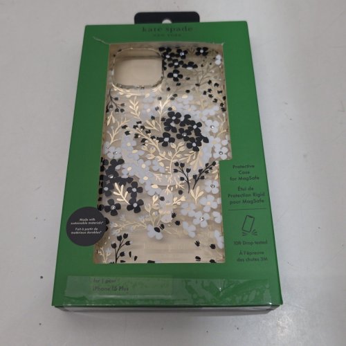 KATE SPADE PROTECTIVE PHONE CASE WITH MAGSAFE FOR IPHONE 14 PLUS/15 PLUS - BLACK/WHITE FLORAL image 5