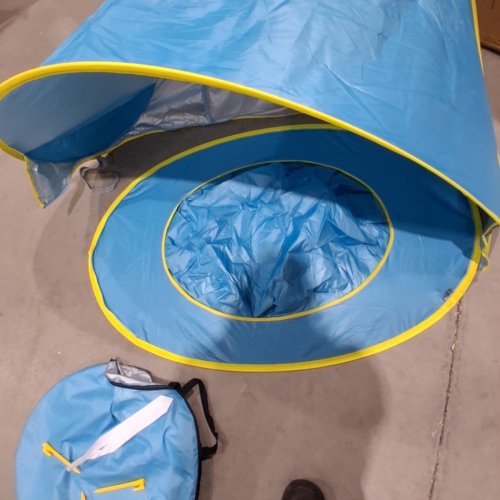 BABY EASY FOLD UP ＆ POP UP BEACH TENT WITH POOL - BLUE image 3