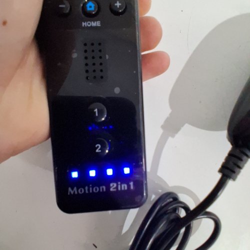 3PC MOTION 2IN1 GAME CONTROLLER WITH NUNCHUK - BLACK image 2