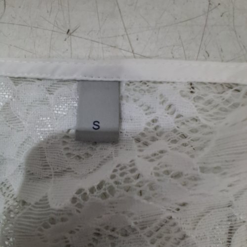 WOMENS OPEN FRONT FLORAL LACE CARDIGAN - SM - WHITE image 2