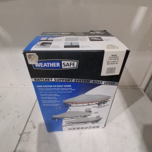 BPS RSS V-HULL OUTBOARD BOAT COVER - 17FT X 86" - GREY - (MODEL: RSS-BC3530B.12) image 5
