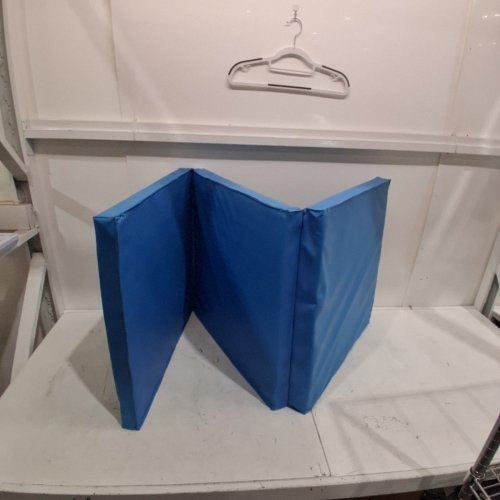 BALANCEFROM TRI-FOLD FOLDING EXERCISE MAT WITH CARRYING HANDLES- 6FT X 2FT-BLUE image 2