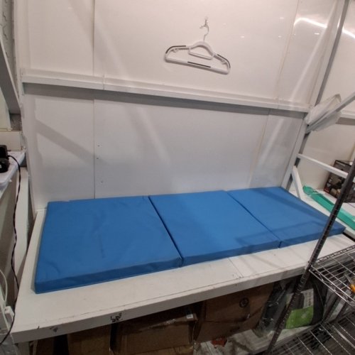 BALANCEFROM TRI-FOLD FOLDING EXERCISE MAT WITH CARRYING HANDLES- 6FT X 2FT-BLUE image 4