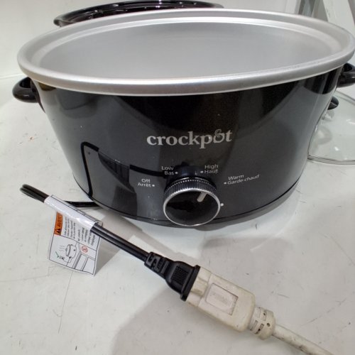 CROCKPOT CLASSIC SLOW COOKER WITH THREE HEAT SETTINGS - 4QT - BLACK image 2