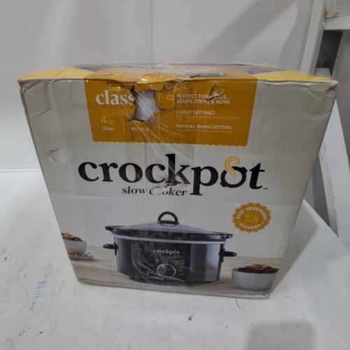 CROCKPOT CLASSIC SLOW COOKER WITH THREE HEAT SETTINGS - 4QT - BLACK image 4