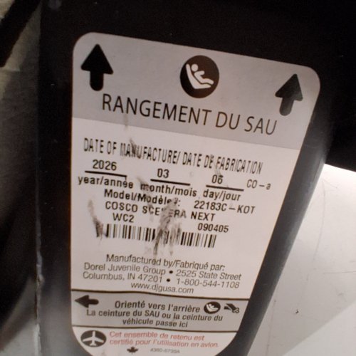 COSCO SCENERA NEXT CONVERTIBLE CAR SEAT - BLACKOUT (MODEL: 22183C-KOT) image 2