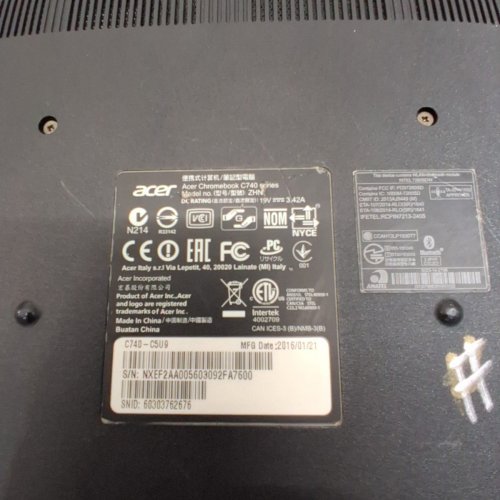 ACER CHROMEBOOK OS - 11.6" SCREEN - 4G RAM / 16G SSD - BLACK - (MODEL: C740-C5U9) image 4