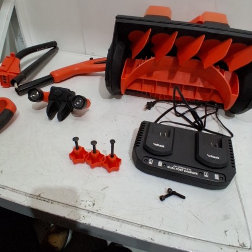 VOLTASK CORDLESS CORDLESS SNOW BLOWER *TOOL ONLY*- 16" - 48V - BLACK/ORANGE (MODEL: CSS004-160) image 3