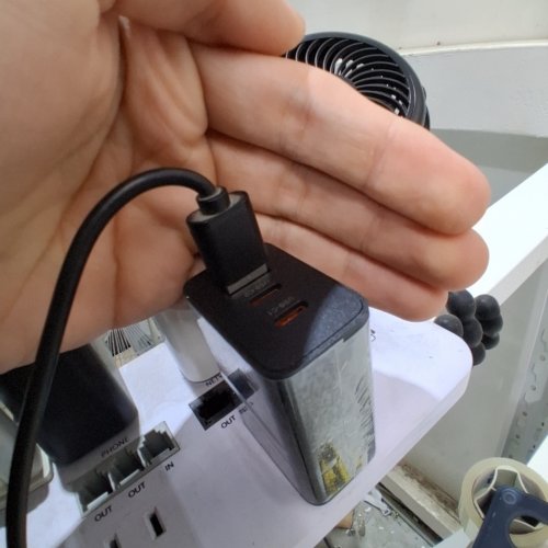 PREMIUM 3 PORT USB FAST CHARGER WALL BLOCK - 65W - BLACK image 2
