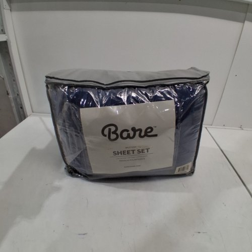 5PC BARE HOME SUPER SOFT POLAR FLEECE SHEET SET - SPLIT KING - NAVY (MODEL: COMIN18JU076949) image 4
