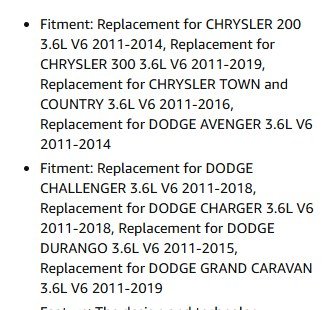DUZFOREI ENGINE WATER PUMP FOLR VARIOUS DODGE MODELS - SILVER (MODEL: CR4450) image 2