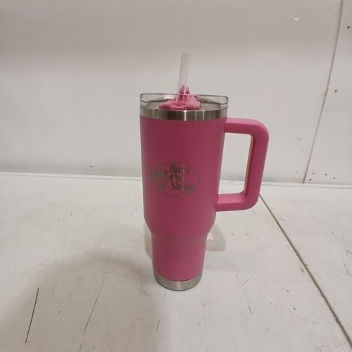 BASS PRO SHOPS HANDLED INSULATED MUG - 40 OZ - PINK (MODEL: MUG-CR-40) image 3