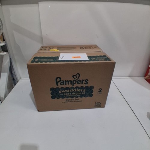 186PK PAMPERS SWADDLERS DISPOSABLE DIAPERS - SIZE 2 image 3