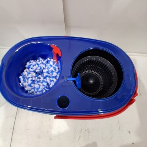 VILEDA EASYWRING RINSECLEAN SPIN MOP & BUCKET SYSTEM - GREY/BLUE image 3