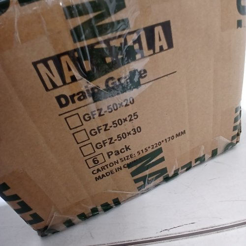 6PK NATOTELA POLYMER PLASTIC DRAIN GATES - 19.7" X 7.9" - BLACK (MODEL: GFZ-50X20) image 3